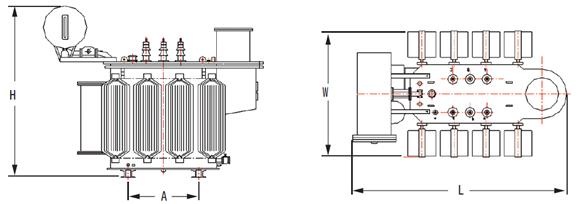 S13-250kva油浸式变压器结构图